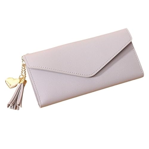 DFJOENVLDKHFE Clutch mit Handgelenksverschluss for Damen, Kleine Multi-Tasche for Damen, Geldbörse aus Pu-Leder for Damen, Geldbörse mit Handgelenksverschluss(Color:Gray) von DFJOENVLDKHFE