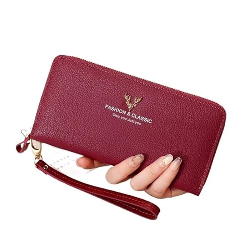 DFJOENVLDKHFE Damen-Handgelenk-Clutch, kleine Damen-Mehrfachtasche, Damen-PU-Leder-Geldbörse, Geldbörsen-Armbänder(Color:1) von DFJOENVLDKHFE