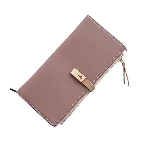 DFJOENVLDKHFE Damen-Handgelenk-Clutch, kleine Damen-Mehrfachtasche, Damen-PU-Leder-Geldbörse, Geldbörsen-Armbänder(Color:Bean paste) von DFJOENVLDKHFE