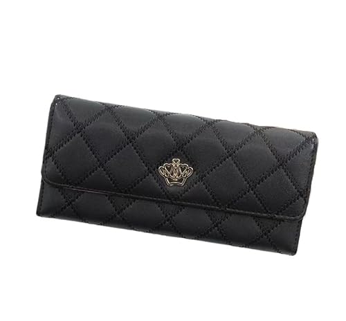 DFJOENVLDKHFE Damen-Handgelenk-Clutch, kleine Damen-Mehrfachtasche, Damen-PU-Leder-Geldbörse, Geldbörsen-Armbänder(Color:Black) von DFJOENVLDKHFE