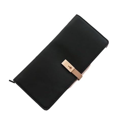 DFJOENVLDKHFE Damen-Handgelenk-Clutch, kleine Damen-Mehrfachtasche, Damen-PU-Leder-Geldbörse, Geldbörsen-Armbänder(Color:Black) von DFJOENVLDKHFE