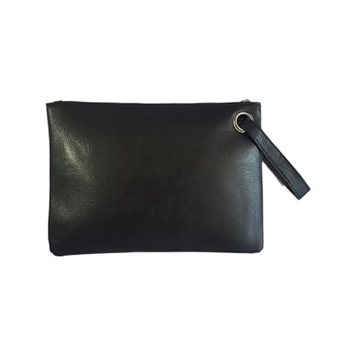 DFJOENVLDKHFE Damen-Handgelenk-Clutch, kleine Damen-Mehrfachtasche, Damen-PU-Leder-Geldbörse, Geldbörsen-Armbänder(Color:Black) von DFJOENVLDKHFE