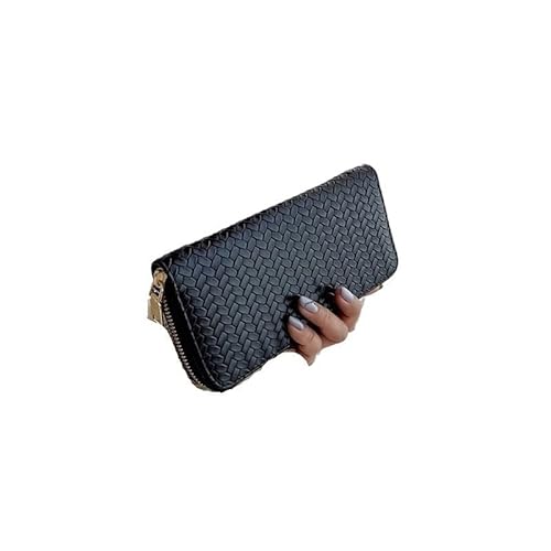 DFJOENVLDKHFE Damen-Handgelenk-Clutch, kleine Damen-Mehrfachtasche, Damen-PU-Leder-Geldbörse, Geldbörsen-Armbänder(Color:Black 4) von DFJOENVLDKHFE