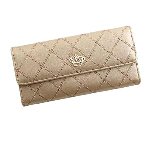 DFJOENVLDKHFE Damen-Handgelenk-Clutch, kleine Damen-Mehrfachtasche, Damen-PU-Leder-Geldbörse, Geldbörsen-Armbänder(Color:Gold) von DFJOENVLDKHFE