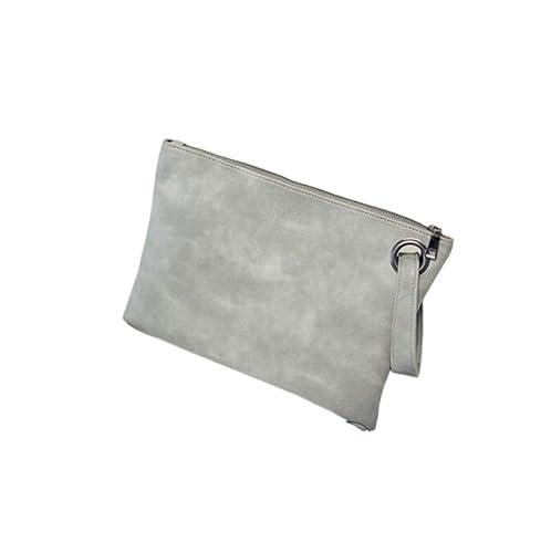 DFJOENVLDKHFE Damen-Handgelenk-Clutch, kleine Damen-Mehrfachtasche, Damen-PU-Leder-Geldbörse, Geldbörsen-Armbänder(Color:Gray) von DFJOENVLDKHFE