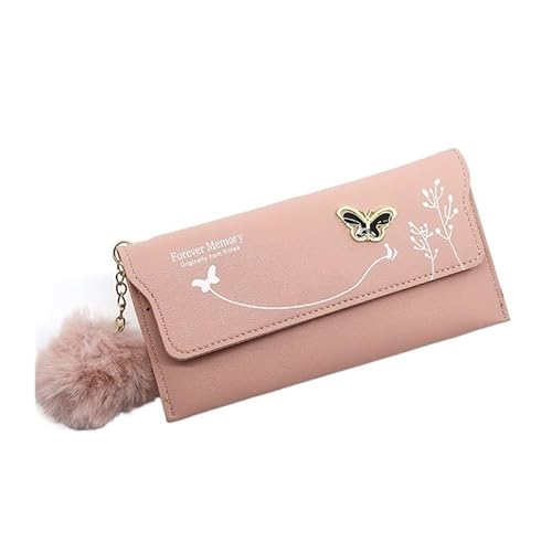 DFJOENVLDKHFE Damen-Handgelenk-Clutch, kleine Damen-Mehrfachtasche, Damen-PU-Leder-Geldbörse, Geldbörsen-Armbänder(Color:Pink) von DFJOENVLDKHFE