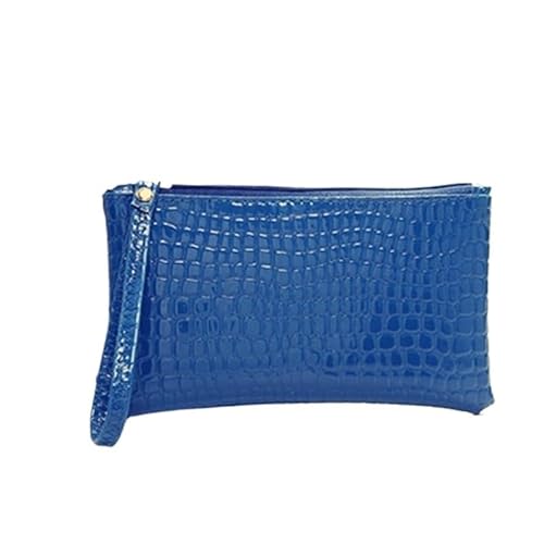 DFJOENVLDKHFE Damen-Handgelenk-Clutch, kleine Damen-Mehrfachtasche, Damen-PU-Leder-Geldbörse, Geldbörsen-Armbänder(Color:Sapphire) von DFJOENVLDKHFE