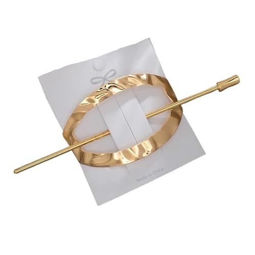 Damen Pferdeschwanz Clip Styling Tools Mode Accessoires Korea Gabel Haarnadel Schmuck Geometrisch Gold Silber (Color : A1-Gold) von DFJOENVLDKHFE