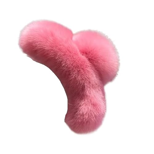 Nette Plüsch Haar Zubehör Zurück Löffel Clip Nette Haar Clip Koreanische Klaue 1PC15CM Künstliche Kaninchen Fell Große Clip (Color : Rose pink-15cm) von DFJOENVLDKHFE