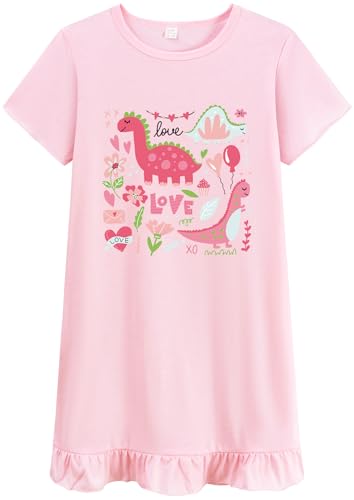 DHASIUE Mädchen Nachthemd Pyjama Kinder Rosa Kurzarm Kleid Grafik Pyjamas Nachthemden für Frauen 5 Jahre Gr.116 DHASIUE Mädchen Nachthemd Pyjama Kinder Rosa Kurzarm Kleid Grafik Pyjamas Nachthemden für Frauen 5 Jahre Gr.116 von DHASIUE