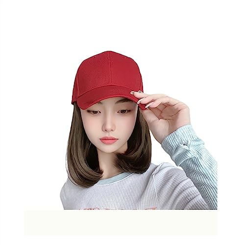 Perückenkappen für Damen Lange Haare Bobo Cap synthetische Hut Haar Perücke natürliche schwarze Perücken verbinden synthetische Hut Perücke for Mädchen Baseballkappe mit Haarverlängerungen (Color : B von DIANXI