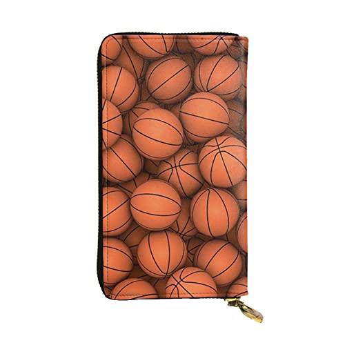 Basketball Orange Damen Europäische Geldbörse kann 12 Karten halten Reisepass Brieftasche, Familienpassmappe Modern/Fit von DICAPO