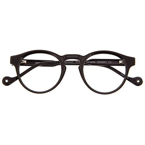 DIDINSKY Blaulichtfilter Brille für Damen und Herren. Blaufilter Brille mit stärke oder ohne sehstärke für Gaming oder Pc. Acetate Tempel und Blendschutzgläser. Graphite +1.0 – DIPITTI von DIDINSKY