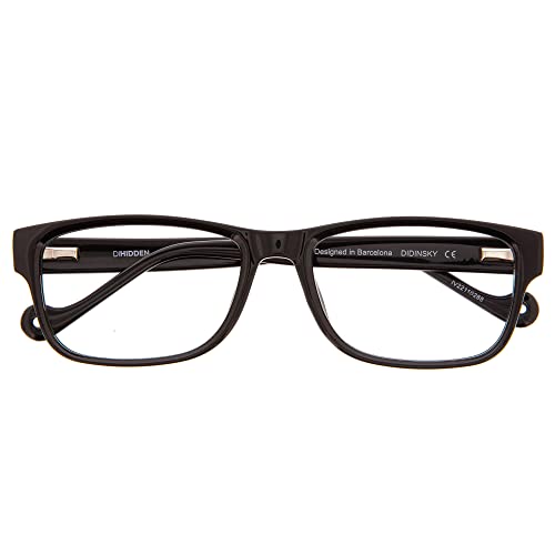 DIDINSKY Blaulichtfilter Brille für Damen und Herren. Blaufilter Brille mit stärke oder ohne sehstärke für Gaming oder Pc. Acetate Tempel und Blendschutzgläser. Graphite +3.0 – DIHIDDEN von DIDINSKY