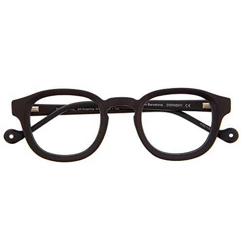 DIDINSKY Blaulichtfilter Brille für Damen und Herren. Blaufilter Brille mit stärke oder ohne sehstärke für Gaming oder Pc. Acetate Tempel und Blendschutzgläser. Graphite Matt +2.0 – DINATIONAL von DIDINSKY