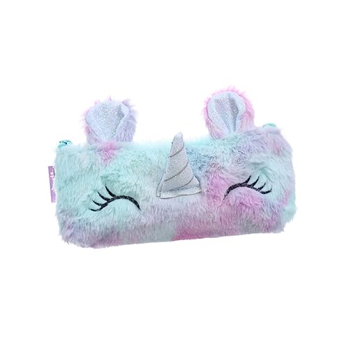 DIKACA Schreibwarentaschen Kawaii Einhorn-Stifthalter schreibwaren Organizer Schreibwaren Aufbewahrungstasche Kuscheltier Bleistifthalter für Kinder Federtaschen für Winter von DIKACA