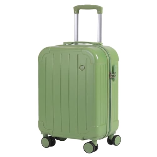 DINGYanL Trolley-Koffer Gepäck Universal Wheel Trolley Koffer Herren- und Damenkoffer 20-Zoll-Boarding-Koffer Ins-Koffer Reisekoffer (Color : Green, Size : 20in) von DINGYanL