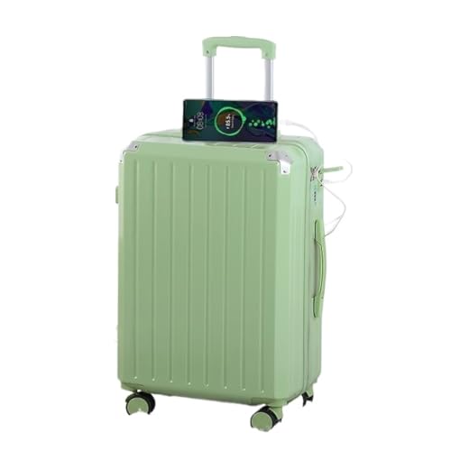 DINGYanL Trolley-Koffer Ladekoffer, Trolley-Koffer for Herren Und Damen, Robustes Und Verschleißfestes 20-Zoll-Passwortfeld Reisekoffer (Color : Green, Size : 20in) von DINGYanL