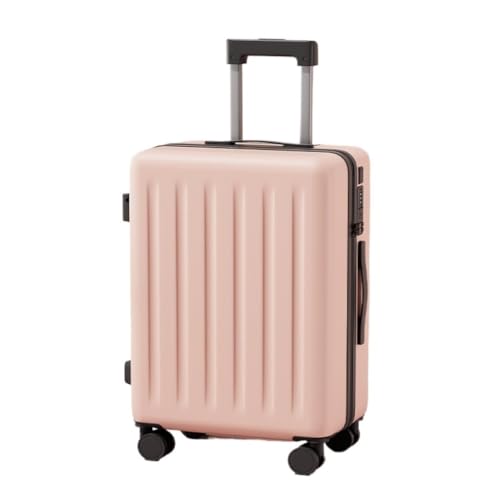 DINGYanL Trolley-Koffer Multifunktionaler Koffer, Damen-Trolley, Leise Und Langlebig, Passwort-Box, Herren-Koffer, 20 Zoll Reisekoffer (Color : Pink, Size : 20in) von DINGYanL