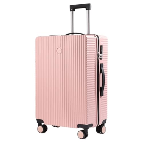 DINGYanL Trolley-Koffer Neuer Koffer, Kleiner Leichter Trolley-Koffer for Männer Und Frauen, Koffer-Passwort-Box 20 Zoll 24 Zoll Reisekoffer (Color : Pink, Size : 20in) von DINGYanL