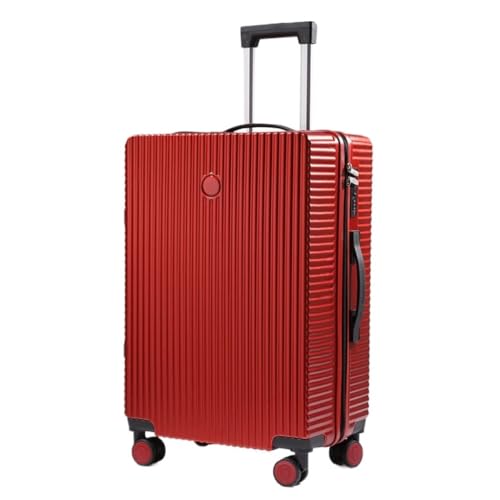 DINGYanL Trolley-Koffer Neuer Koffer, Kleiner Leichter Trolley-Koffer for Männer Und Frauen, Koffer-Passwort-Box 20 Zoll 24 Zoll Reisekoffer (Color : Red, Size : 24in) von DINGYanL