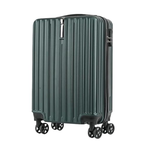 Trolley-Koffer Trolley-Koffer 20 Zoll for Damen und Herren, Universalräder, wasserabweisender Koffer, Passwort-Koffer Reisekoffer (Color : Green, Size : 20in) von DINGYanL