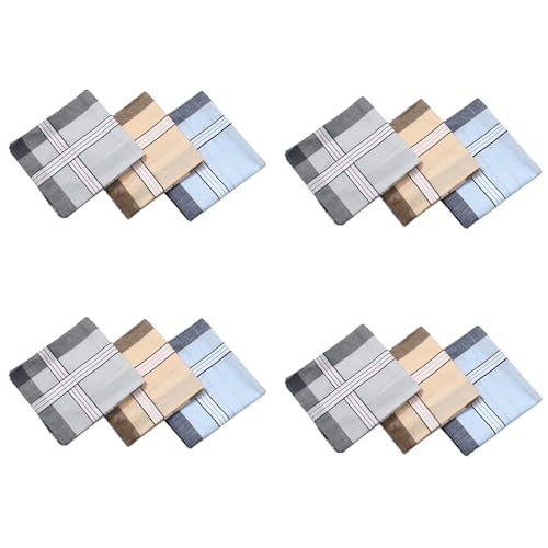 DINSOAVR Taschentuch, saugfähiges Taschentuch-Set, quadratisch, für Herren, gestreift, Bandana, Einstecktuch, Schweißtuch, Einstecktuch, Einstecktuch, Einstecktuch, 12 Stück DINSOAVR Taschentuch, saugfähiges Taschentuch-Set, quadratisch, für Herren, gestreift, Bandana, Einstecktuch, Schweißtuch, Einstecktuch, Einstecktuch, Einstecktuch, 12 Stück von DINSOAVR