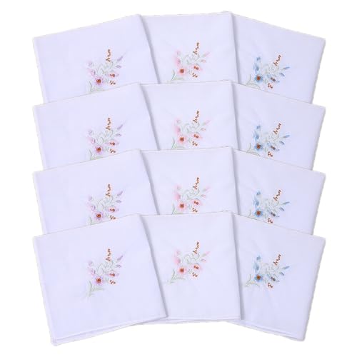 DINSOAVR Taschentücher, 12 Stück, für den täglichen Gebrauch, Geschenk, Einstecktuch, für Hochzeit, Party, für Erwachsene und Bastler DINSOAVR Taschentücher, 12 Stück, für den täglichen Gebrauch, Geschenk, Einstecktuch, für Hochzeit, Party, für Erwachsene und Bastler von DINSOAVR