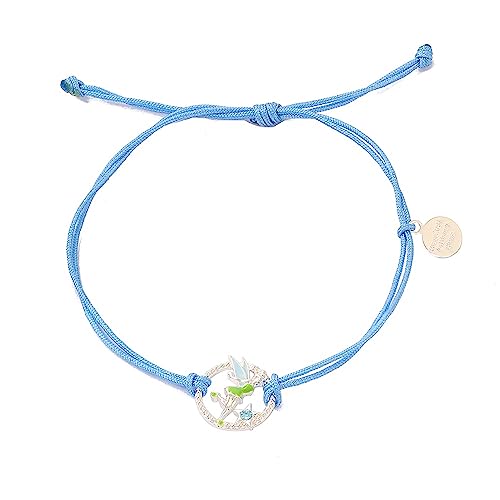 DISNEY Armband Tinkerbell Blau verstellbar, Einheitsgröße, Zink von DISNEY