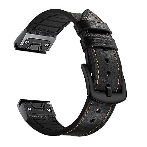 DJDLFA 22 26 mm Sportarmband für Garmin Fenix 6 6S 6X Pro 5X 5 Plus 3HR 935 S60 D2 Enduro Schnellverschluss-Lederarmband Correa, 26mm Fenix 3HR D2, Achat von DJDLFA