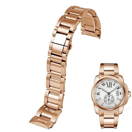 DJDLFA 23 mm Metall-Uhrenarmbänder für Herren, Edelstahl, modisches Damen-Uhrenarmband für Cartier-Zubehör, 23 mm, Achat von DJDLFA