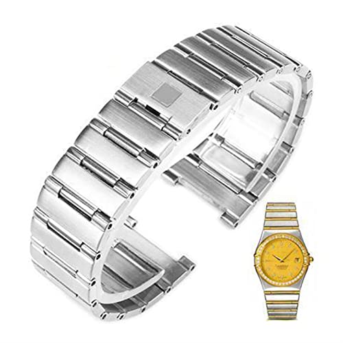 DJDLFA Armband für Omega-Uhr mit Sternbild Twin Eagles Serie Herren und Damen, Stahlband, massives Edelstahl-Uhrenkette, 22-14mm, Achat von DJDLFA