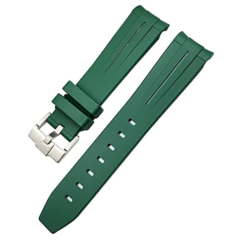 DJDLFA Gummi-Uhrenarmband für Omega Sxwatch, Seamaster, Speedmaster, Planet, Ocean, Tissot, gebogenes Ende, 18 mm, 19 mm, 20 mm, 21 mm, 22 mm, 19 mm, Achat von DJDLFA