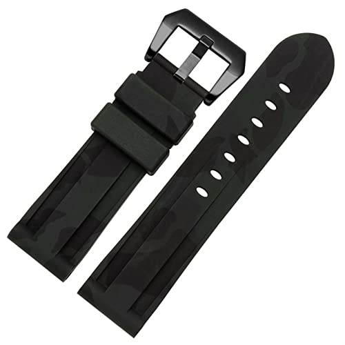 DJDLFA Silikon-Armband für PAM111 386 441 Serie, 20 mm, 22 mm, 24 mm, 26 mm, wasserdicht, Sport-Tarnmuster, 26 mm, Achat von DJDLFA