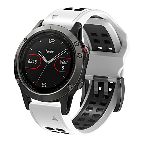 DJDLFA Smartwatch-Armband für Garmin Fenix 6x 5x 6 6XPro 5 5Plus 935 945, 26 mm, 22 mm, Silikon, Easyfit-Armband für Fenix 7, 7 x, 22mm Fenix 7, Achat von DJDLFA