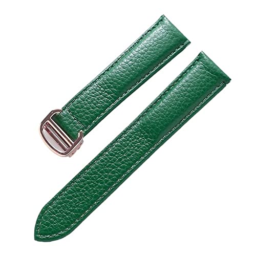 DJDLFA Uhrenarmband für Cartier Tank Solo Herren Damen Faltschließe Uhrenarmband echtes Leder weiches Uhrenarmband Gürtel 20 mm 22 mm 23 mm, 20 mm, Achat von DJDLFA