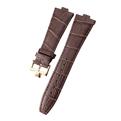 DJDLFA Uhrenarmband für Vacheron Constantin Overseas Schwarz Blau Braun Bambusmaserung 25 mm echtes Leder konvexe Schnittstelle Uhrenarmband, Einheitsgröße, Achat von DJDLFA