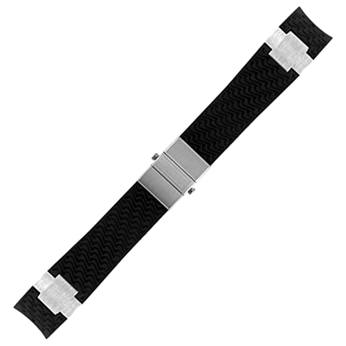 DJDLFA Wasserdichtes Uhrenarmband für Ulysse Nardin, Silikon-Gummi-Uhrenarmband, Sport-Armband, Ersatzzubehör, Teile, 22 mm, Achat von DJDLFA