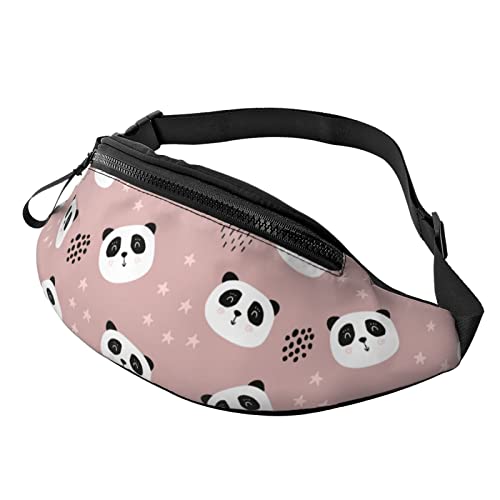 Cartoon Cute Panda Bear Lässige Gürteltasche für Männer und Frauen, Verstellbarer Gürtel, Gürteltasche für Reisen, Wandern, Radfahren, Laufen, Festival, Rave von DJNGN