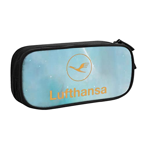 DJNGN Lufthansa Federmäppchen für Teenager, Jungen, Mädchen, Federmäppchen, Make-up, kleine Kosmetiktasche, Stifte, Schreibwaren, Aufbewahrungsbox, Organizer, Tasche für Erwachsene, College, Büro von DJNGN