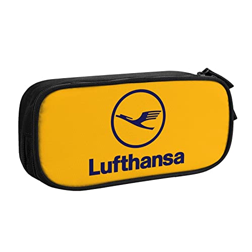 DJNGN Lufthansa Federmäppchen für Teenager, Jungen, Mädchen, Federmäppchen, Make-up, kleine Kosmetiktasche, Stifte, Schreibwaren, Aufbewahrungsbox, Organizer, Tasche für Erwachsene, College, Büro von DJNGN