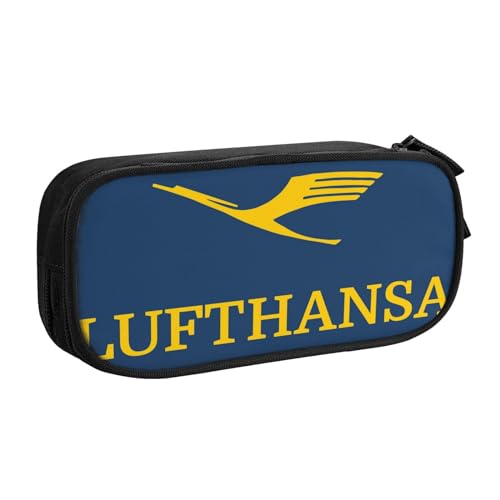 DJNGN Lufthansa Federmäppchen für Teenager, Jungen, Mädchen, Federmäppchen, Make-up, kleine Kosmetiktasche, Stifte, Schreibwaren, Aufbewahrungsbox, Organizer, Tasche für Erwachsene, College, Büro von DJNGN