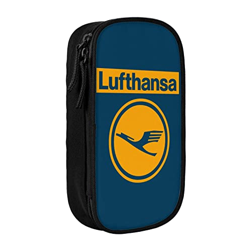 DJNGN Lufthansa Federmäppchen für Teenager, Jungen, Mädchen, Federmäppchen, Make-up, kleine Kosmetiktasche, Stifte, Schreibwaren, Aufbewahrungsbox, Organizer, Tasche für Erwachsene, College, Büro von DJNGN