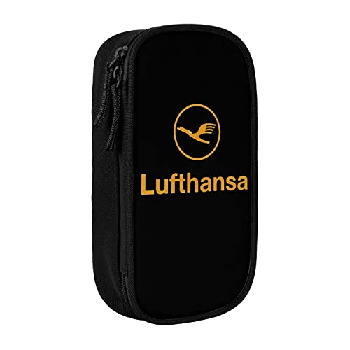 DJNGN Lufthansa Federmäppchen für Teenager, Jungen, Mädchen, Federmäppchen, Make-up, kleine Kosmetiktasche, Stifte, Schreibwaren, Aufbewahrungsbox, Organizer, Tasche für Erwachsene, College, Büro von DJNGN