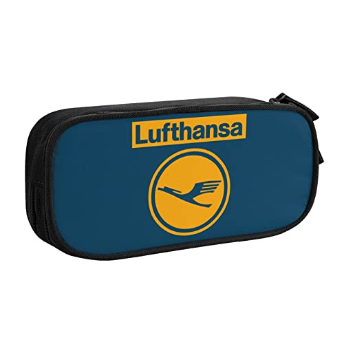 DJNGN Lufthansa Federmäppchen für Teenager, Jungen, Mädchen, Federmäppchen, Make-up, kleine Kosmetiktasche, Stifte, Schreibwaren, Aufbewahrungsbox, Organizer, Tasche für Erwachsene, College, Büro von DJNGN