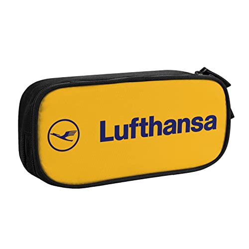 DJNGN Lufthansa Federmäppchen für Teenager, Jungen, Mädchen, Federmäppchen, Make-up, kleine Kosmetiktasche, Stifte, Schreibwaren, Aufbewahrungsbox, Organizer, Tasche für Erwachsene, College, Büro von DJNGN