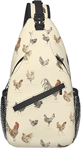 Schultertasche, Kunst-Huhn-Tier-Malerei-Druck, Umhängetasche für lässige Schulter-Damen und Männer von DJNGN