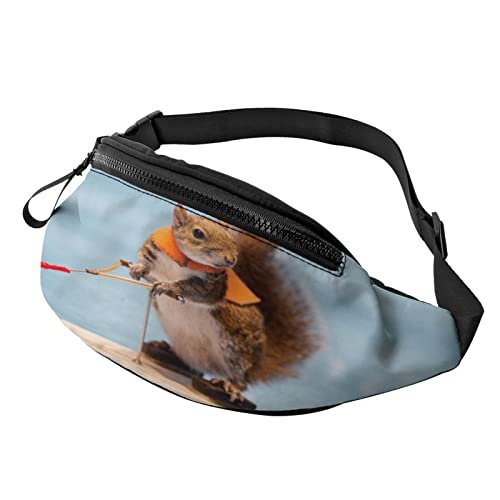 Skifahren, Eichhörnchen, Laufen, Bauchtasche, Gürteltasche mit verstellbarem Riemen, für Damen, Herren, Sport, Fitness, Hände frei, Brieftasche, Gürteltasche von DJNGN