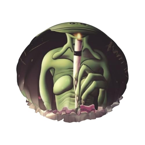 Duschhaube für Damen, Alien, Rauch, Duschhaube, wiederverwendbar, wasserdicht, waschbar, elastisches Band, Badehaarnut, doppellagig, Badekappen für Männer, Frauen, Damen, Spa-Salon Duschhaube für Damen, Alien, Rauch, Duschhaube, wiederverwendbar, wasserdicht, waschbar, elastisches Band, Badehaarnut, doppellagig, Badekappen für Männer, Frauen, Damen, Spa-Salon von DJUETRUI