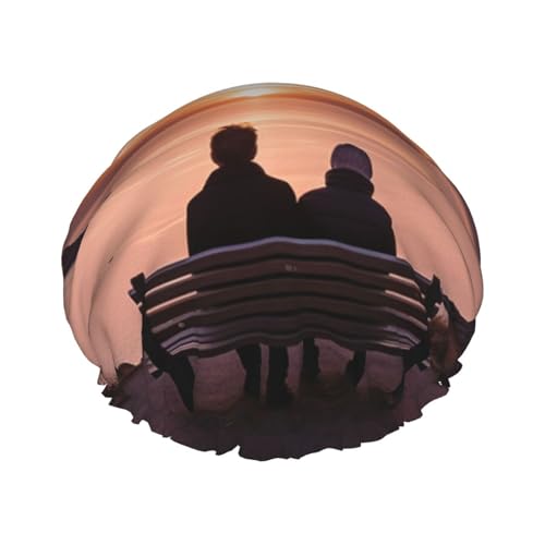 Duschhaube für Damen, Sonnenuntergang, Duschhaube, wiederverwendbar, wasserdicht, waschbar, elastisches Band, Badehaarmut, doppellagig, Badekappen für Männer, Frauen, Damen, Spa-Salon Duschhaube für Damen, Sonnenuntergang, Duschhaube, wiederverwendbar, wasserdicht, waschbar, elastisches Band, Badehaarmut, doppellagig, Badekappen für Männer, Frauen, Damen, Spa-Salon von DJUETRUI